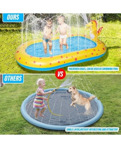 Inflatable Sprinkler Swiming Pool Dinosaur Sprinkler Pool Outdoor Swimming Pool Pool with Splash Outside Water Pool 4-in-1 Up...