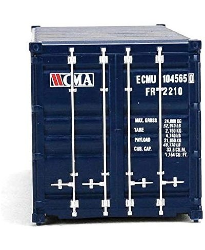 HO Scale Model of CMA (Blue White Red) 20' Corrugated Container $16.78 - Toy Vehicle Playsets