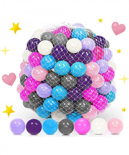 50 Mini Ball Pit Balls - Princess Edition - Soft Plastic Mini Play Balls - Small No Sharp Edges Non Toxic Phthalate & BPA Fre...