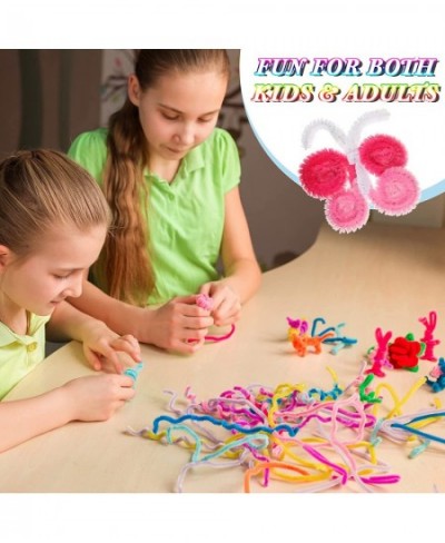 2400 Pcs Pipe Cleaners 24 Assorted Colors Chenille Stems Glitter Pipe Cleaners Craft Supplies Fuzzy Sticks for Kids DIY Art C...