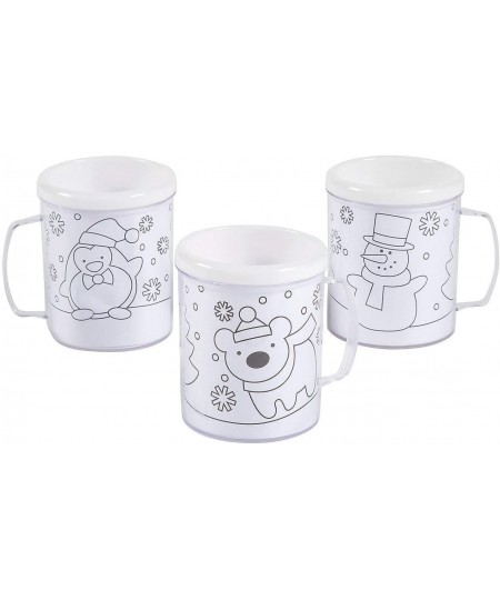 DIY Winter Mugs - Makes 12 - Color Your Own Holiday and Christmas Crafts for Kids and Fun Home Activities $47.79 - Kids' Draw...