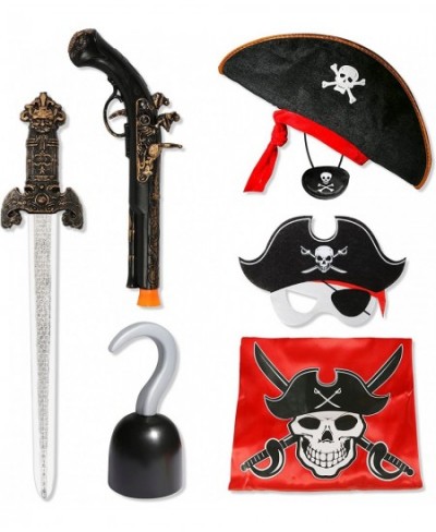 Pirate Dress Up Costume and Accessories Set Pirate Cape and Mask Buccaneer Costume Pirate Roleplay Cosplay Props $29.05 - Kid...