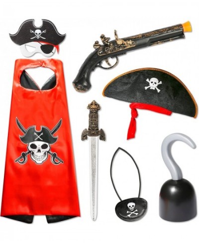 Pirate Dress Up Costume and Accessories Set Pirate Cape and Mask Buccaneer Costume Pirate Roleplay Cosplay Props $29.05 - Kid...