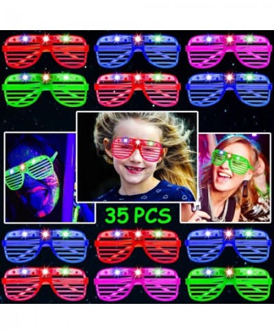 35 Pack Light Up Glasses 5 Color LED Glasses Glow in The Dark Party Supplies Neon Party Supplies for Kids Adults Birthday Car...