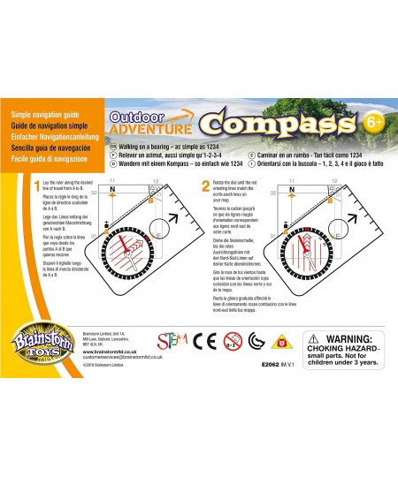 Outdoor Adventure Compass Designed for Children Ages 3+ Years Multicolor $20.78 - Nature Exploration Toys