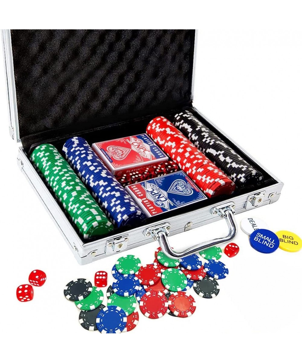 Deluxe Poker Chip Set 200PCS Poker Chips with Aluminum Case 11.5 Gram Casino Chips Set for Texas Holdem Blackjack Gambling Tr...