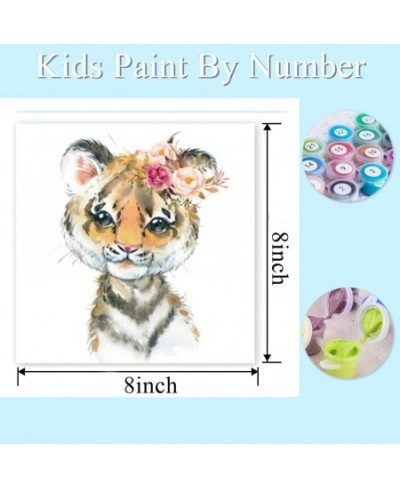 Paint by Numbers for Kids Ages 4-8 4 Pack Paint by Number for Kids Beginners Easy Acrylic Watercolor Painting Numbers on Canv...