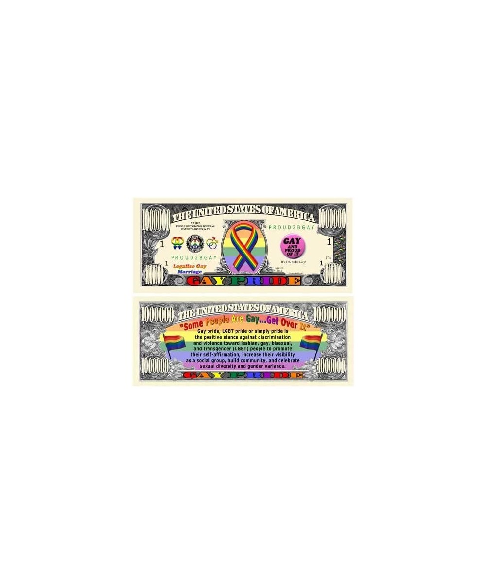 Pack of 5 - Gay Pride Million Dollar Bill $16.34 - Gags & Practical Joke Toys