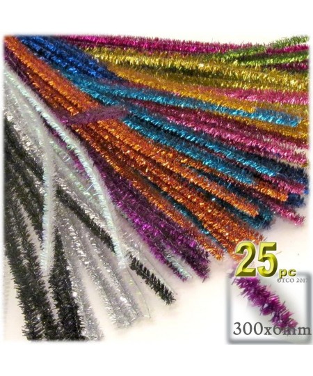 Chenille Sparkly Stems Pipe Cleaner 12-in (30-cm) 25-pc Light Gold $14.34 - Craft Pipe Cleaners