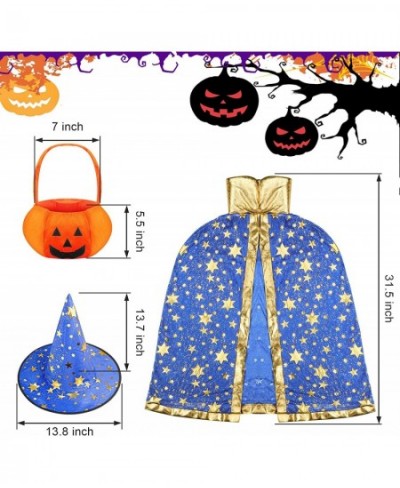 Halloween Wizard Cape Witch Cloak with Hat and Pumpkin Bag Children's Role Play Party Costume Props (3PCS Set) $17.12 - Kids'...