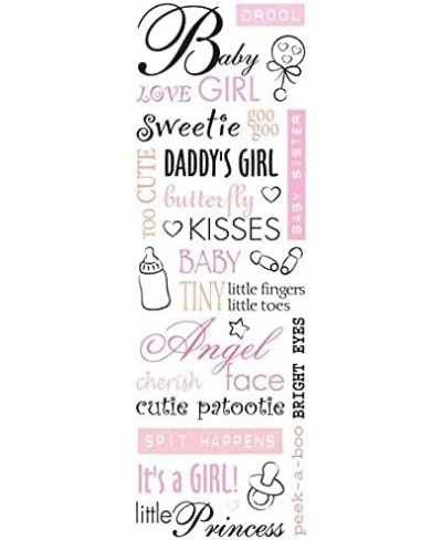 Newborn Baby Girl Stickers Set ~ Bundle with 14 Baby Girl Sticker Sheets for Gender Reveal Parties Baby Showers Envelopes Scr...