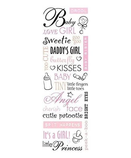 Newborn Baby Girl Stickers Set ~ Bundle with 14 Baby Girl Sticker Sheets for Gender Reveal Parties Baby Showers Envelopes Scr...