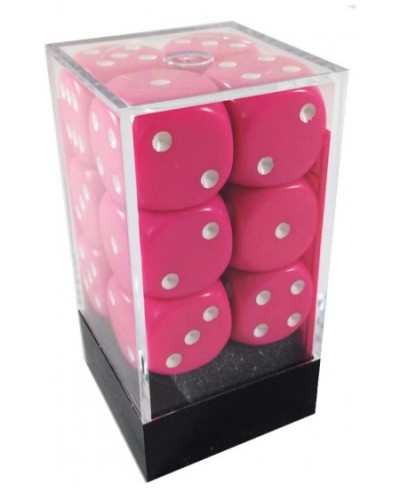 DND Dice Set-D&D Dice-16mm Opaque Pink and White Plastic Polyhedral Dice Set-Dungeons and Dragons Dice Includes 12 Dice – D6 ...