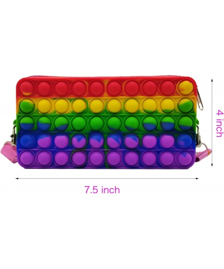 Fashion Push Bubble Purse for Girls Women Fidget Toys Push Bubble Fidget Sensory Toys Crossbody Handbag Shoulder Silicone Bag...