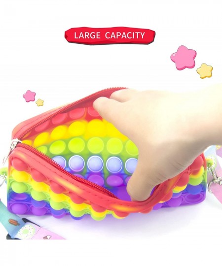 Fashion Push Bubble Purse for Girls Women Fidget Toys Push Bubble Fidget Sensory Toys Crossbody Handbag Shoulder Silicone Bag...