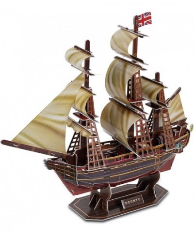 3D Puzzles for Kids Bounty Ship Sailboat Model Kit Fun Learning Toy DIY Craft 3-D Jigsaw Puzzle Desk Toy Hobbies Family Decor...