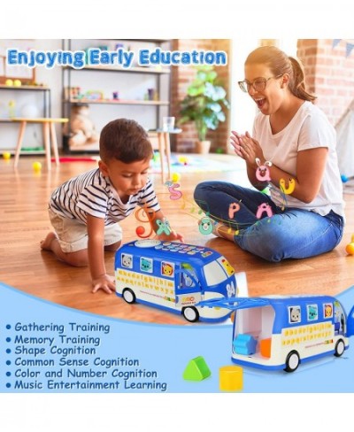 Learning & Educational Toys of VIPointStar Fun School Bus Toys for Toddlers Interactive 123s & ABC Learning for Toddlers Alph...