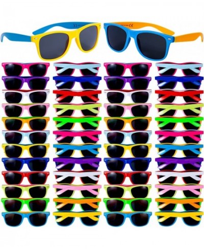 48 Pack 12 Color Neon Party Sunglasses with UV Protection 80’s Retro Style Colorful Sunglasses in Bulk for Beach Pool Party F...