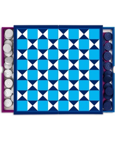 Jonathan Adler 2-in-1 Travel Game Set Checkers and Backgammon – Perfect for Game Night – Chic Portable Travel Board Games Fea...