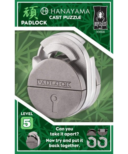 Padlock Hanayama Cast Metal Brain Teaser Puzzle (Level 5) Puzzles For Kids & Adults Ages 12 & Up Green $16.59 - Brain Teaser ...