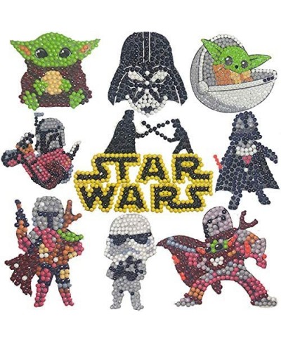 5D DIY Kids Diamond Painting Stickers Kits for Kids Diamond Art Mosaic Stickers for Star Cool Wars by Numbers Kits Digital Di...