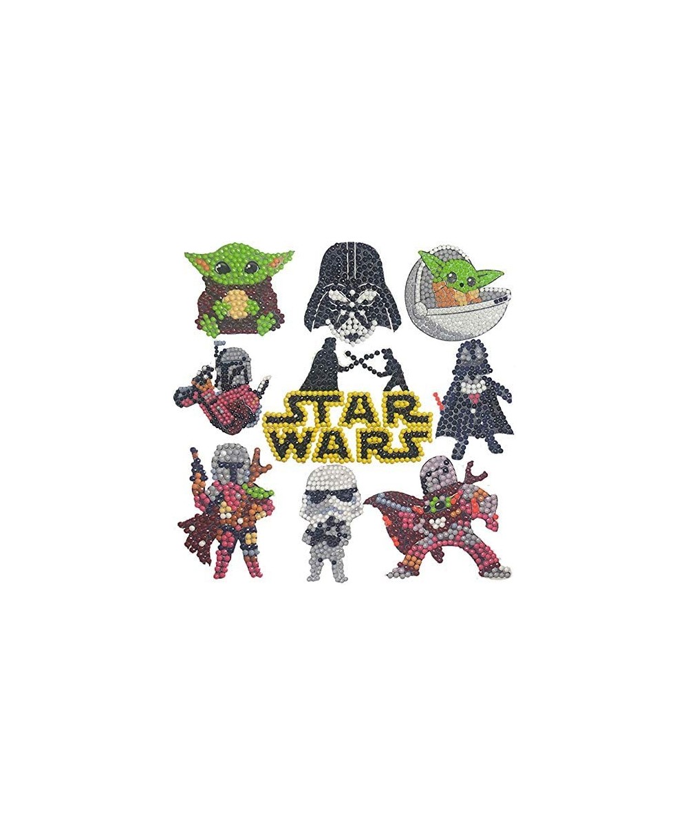 5D DIY Kids Diamond Painting Stickers Kits for Kids Diamond Art Mosaic Stickers for Star Cool Wars by Numbers Kits Digital Di...