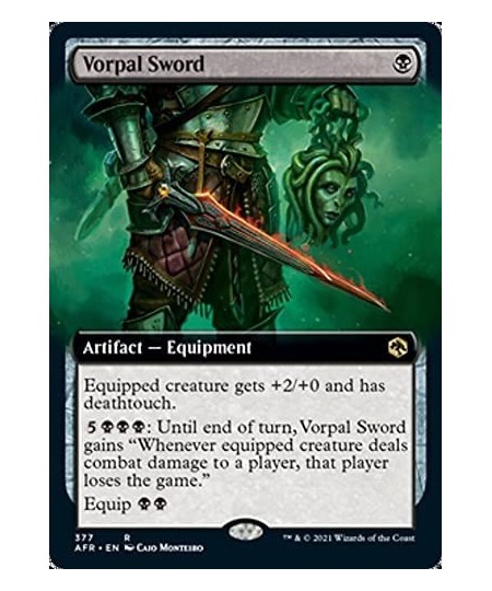 Magic: the Gathering - Vorpal Sword (377) - Extended Art - Adventures in The Forgotten Realms $12.04 - Trading Cards & Access...