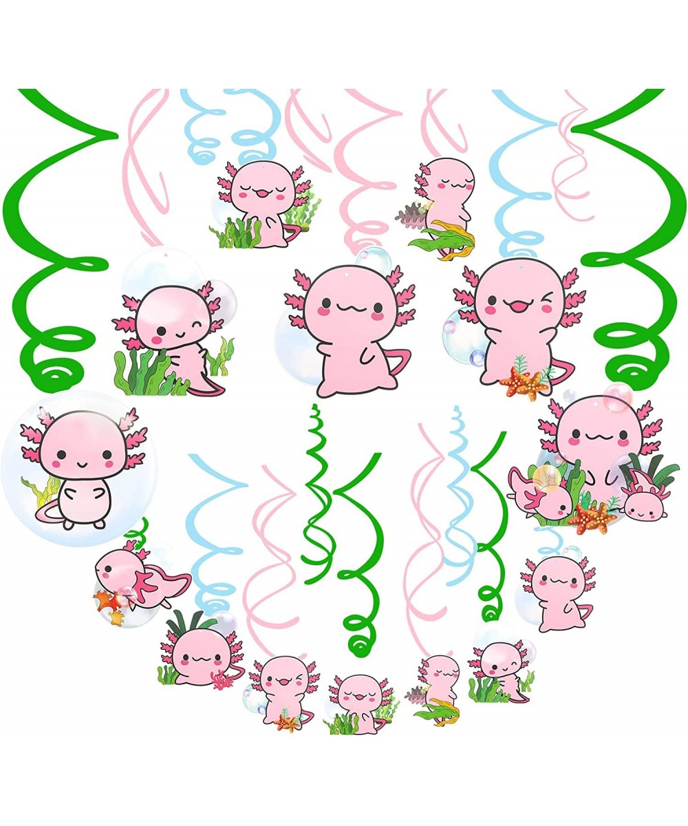 30 Pcs Axolotl Hanging Swirls Cute Axolotl Party Decorations Axolotl Birthday Party Supplies Axolotl Gifts Animal Birthday Pa...