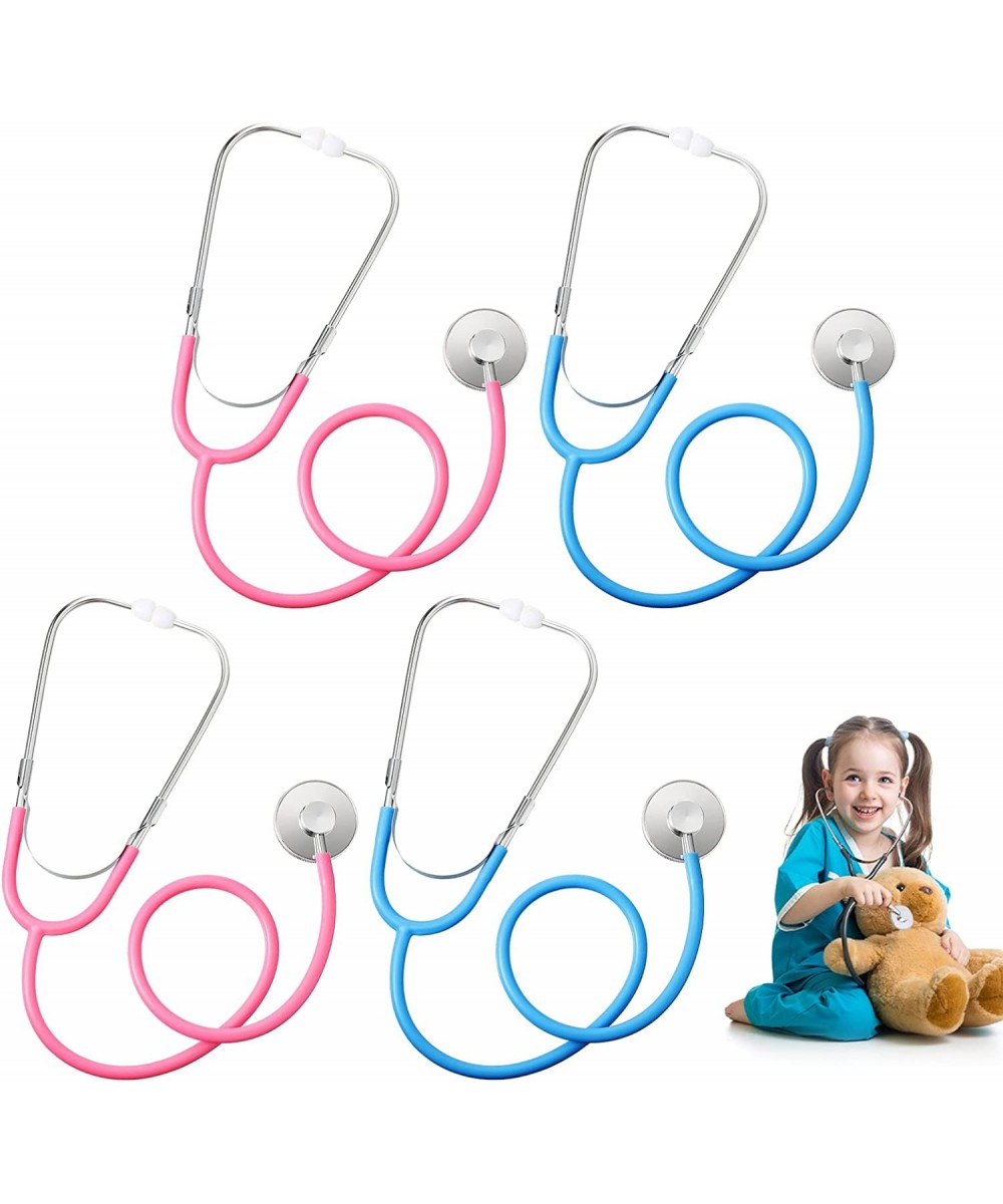 4 Pieces Kids Stethoscope Stethoscope Toy Real Working Stethoscope for Kids Role Play Nursing Stethoscope Costume Cute Doctor...