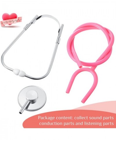 4 Pieces Kids Stethoscope Stethoscope Toy Real Working Stethoscope for Kids Role Play Nursing Stethoscope Costume Cute Doctor...