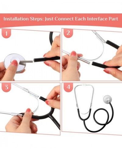 4 Pieces Kids Stethoscope Stethoscope Toy Real Working Stethoscope for Kids Role Play Nursing Stethoscope Costume Cute Doctor...