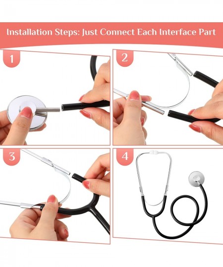 4 Pieces Kids Stethoscope Stethoscope Toy Real Working Stethoscope for Kids Role Play Nursing Stethoscope Costume Cute Doctor...