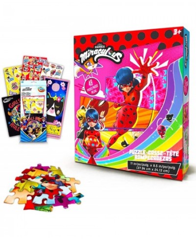 Miraculous Ladybug Puzzle for Kids - Bundle with 48 Pc Miraculous Ladybug Jigsaw Puzzle Activity Plus Superhero Fun Pack and ...