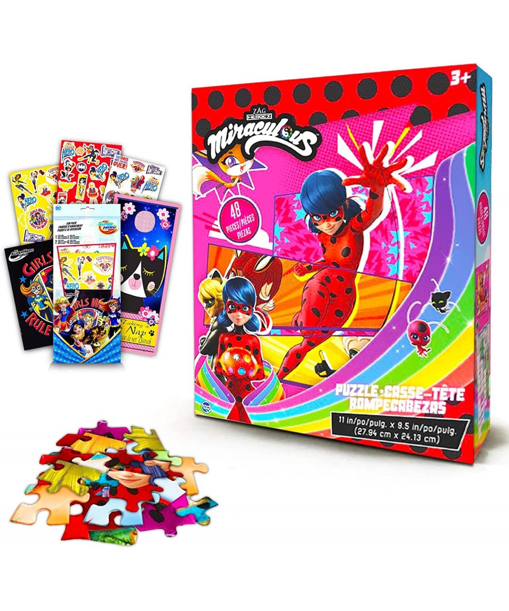 Miraculous Ladybug Puzzle for Kids - Bundle with 48 Pc Miraculous Ladybug Jigsaw Puzzle Activity Plus Superhero Fun Pack and ...