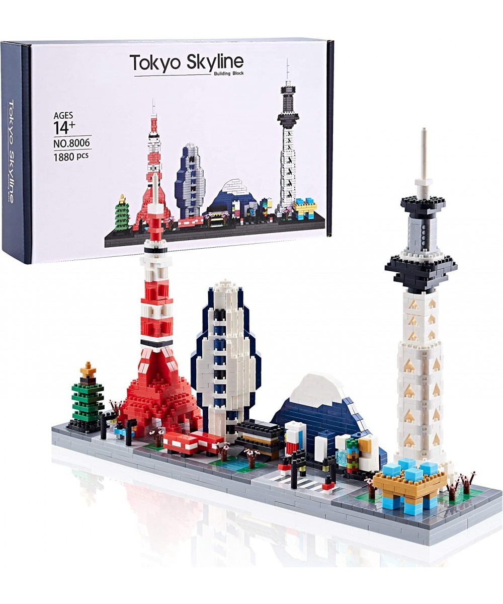 Gift Architecture : Tokyo Skyline Model Building Set Model Kit and Gift for Kids and Adults Micro Mini Block 1880pieces （with...