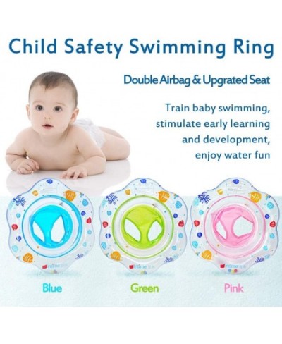 Baby Swimming Ring Floats with Safety Seat Double Baby Airbags Floating PVC Inflatable Baby Swim Float Seat Swimming Ring Poo...