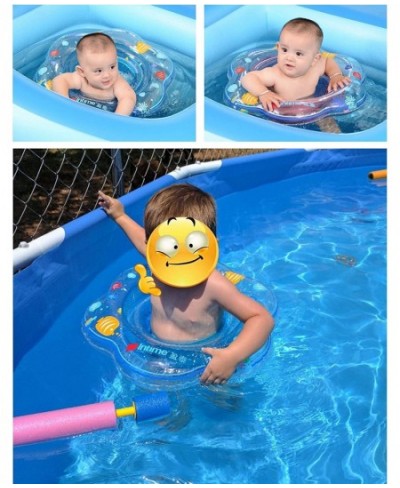 Baby Swimming Ring Floats with Safety Seat Double Baby Airbags Floating PVC Inflatable Baby Swim Float Seat Swimming Ring Poo...