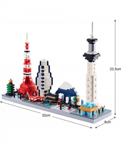 Gift Architecture : Tokyo Skyline Model Building Set Model Kit and Gift for Kids and Adults Micro Mini Block 1880pieces （with...