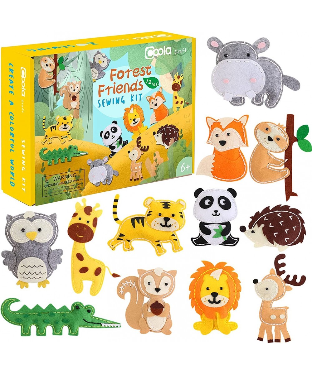 Sewing Kit for Kids Ages 8-12 Craft Kits for Kids Children Birthday Gifts Educational Toys Set of 12 Woodland Animal DIY Kits...