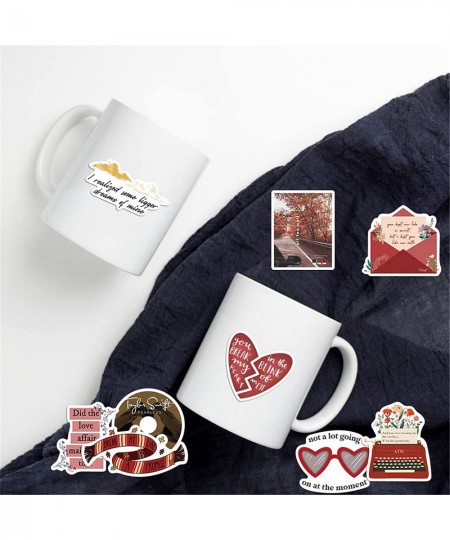 50PCS Music Album Red Stickers Folklore and Evermore Waterproof Sticker Decals for Water Bottles Stickers Waterproof Vinyl St...