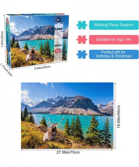 Jigsaw Puzzles for Adults 1000 Piece Puzzle for Adults 1000 Pieces Puzzle 1000 Pieces-Canadian Rocky Mountain Lake $24.25 - J...