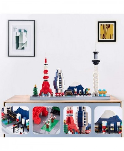 Gift Architecture : Tokyo Skyline Model Building Set Model Kit and Gift for Kids and Adults Micro Mini Block 1880pieces （with...