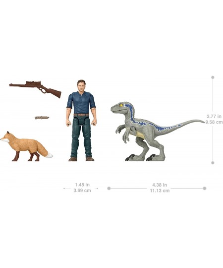 Jurassic World Dominion Owen and Velociraptor Beta Human and Dino Pack with 2 Action Figures and Accessories Toy Gift Set and...