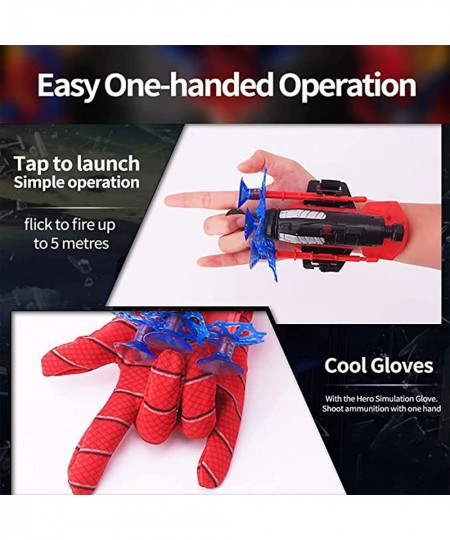 Spider Web Shooter Spider Launcher Gloves of Hero Wrist Launcher Toys Spider Cosplay Costumes Spider Shooter Children Toys $3...