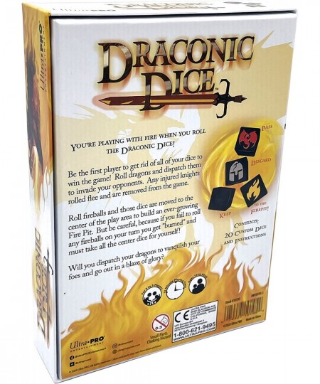 Ultra PRO - Draconic Dice : Fast Playing Dice Game Compete Against Your Friends and Family to Reign Victorious with Dragons A...