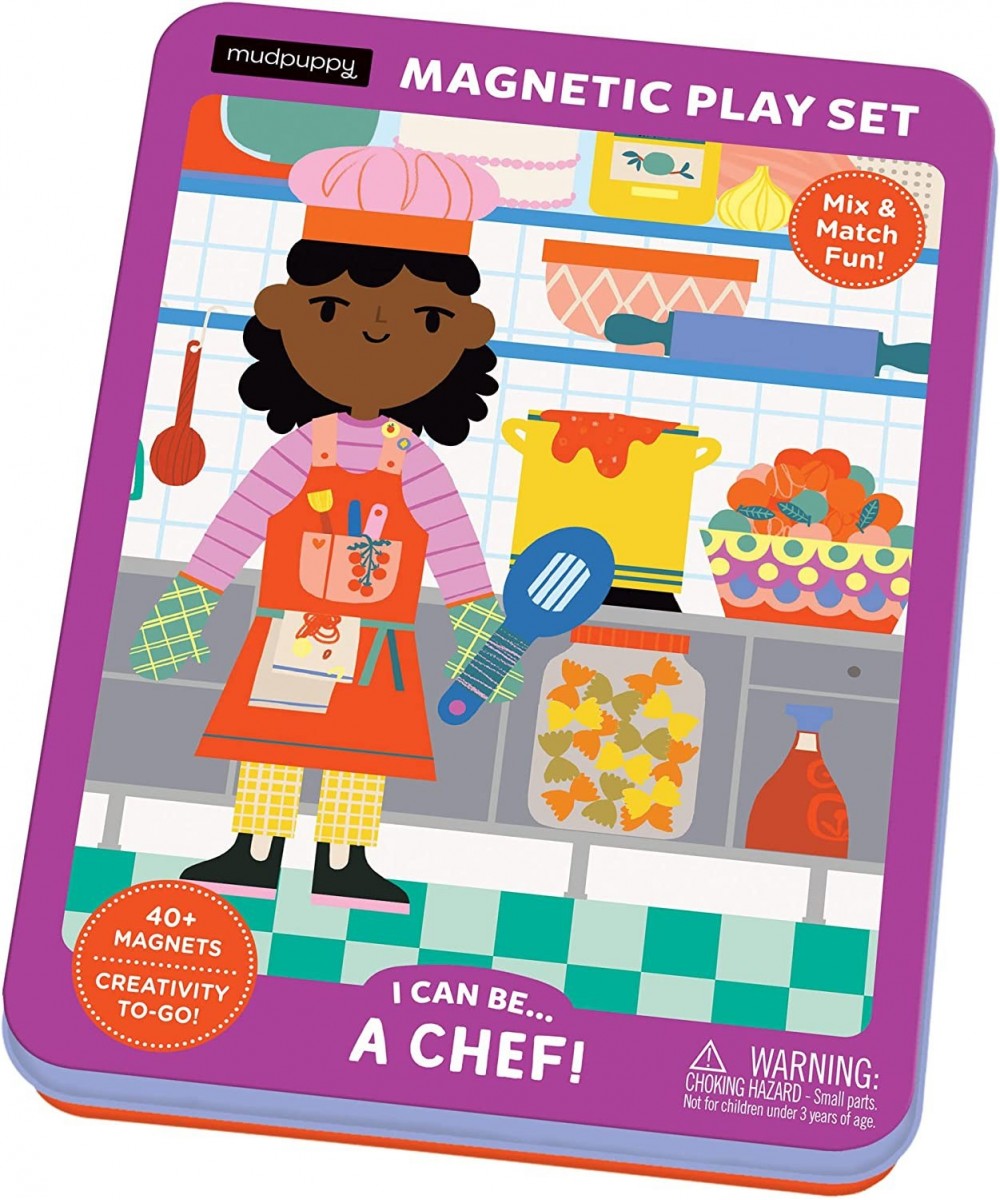 I Can Be... A Chef! Magnetic Play Set from Includes 2 Brightly Illustrated Background Scenes and 40+ Mix and Match Magnets Pe...