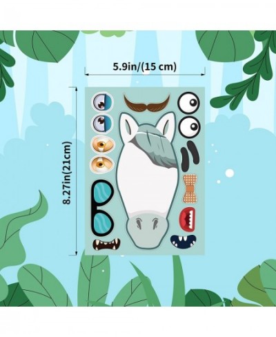 24 Sheets 8.27''×5.9'' Make Your Own Horse Stickers for Kids Toddlers Make a Face Stickers for Kids Party Favors Activities $...