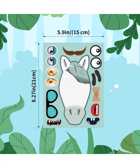 24 Sheets 8.27''×5.9'' Make Your Own Horse Stickers for Kids Toddlers Make a Face Stickers for Kids Party Favors Activities $...