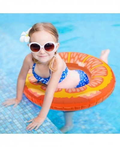 Inflatable Swim Tube Raft 3 Pcs Swimming Rings for Kids with Summer Fruits Painting $28.99 - Swimming Pool & Outdoor Water Toys