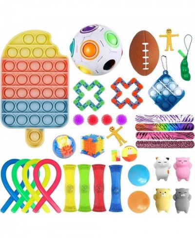 35 Pack Sensory Toys Set Pack Toys Sensory Relieves Stress Anxiety Pop Toy for Kids and Adults Special Xmas Gift Birthday Par...